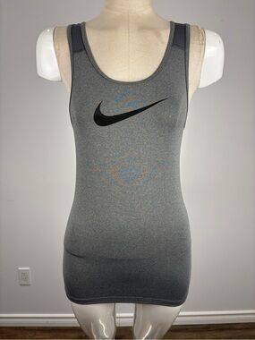 Nike Pro Cool Heather Gray Dri-FIT Racerback Athletic Tank Top XS
